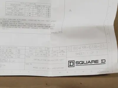 NEW SQUARE D MODEL 6