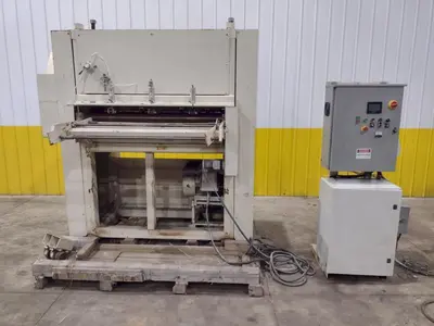 48” WIDE x 30 HP MECHANICAL IN-LINE COIL PRESS & SHEAR WITH PLC VARIABLE SPEED DRIVE: STOCK #22968
