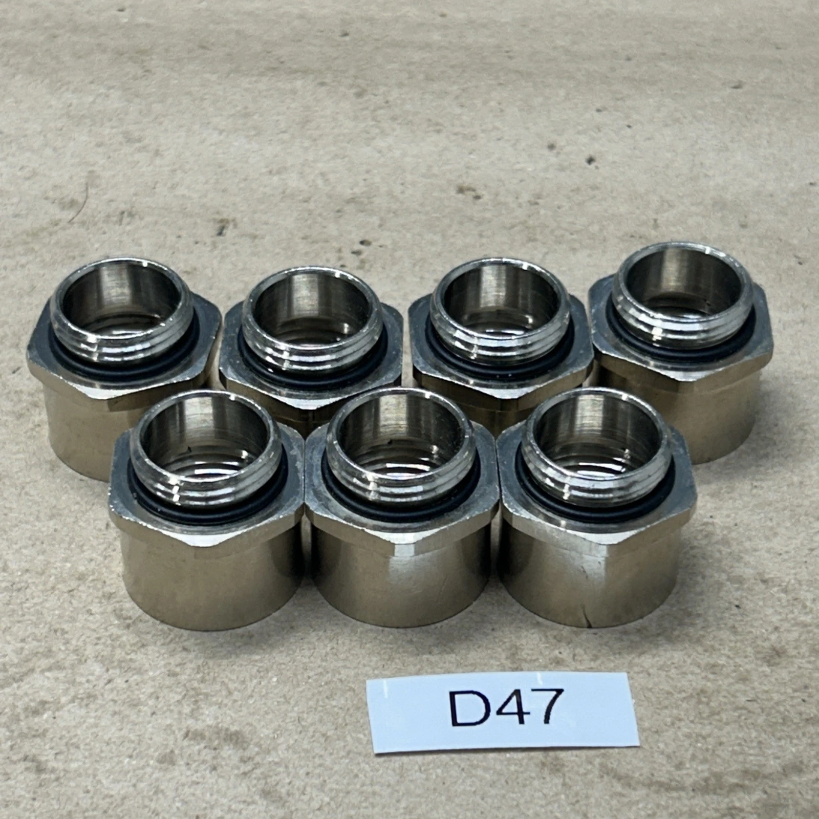 (7)S/S Thread Adapters With O-Ring  SZ. 1/2”& 3/4” NNB Fast Shipping+ Warranty