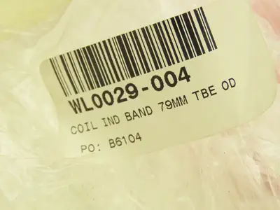Thermatool WL0029-004 Induction Heating Coil Band 3-3/4"ID Single Turn 8-1/2"