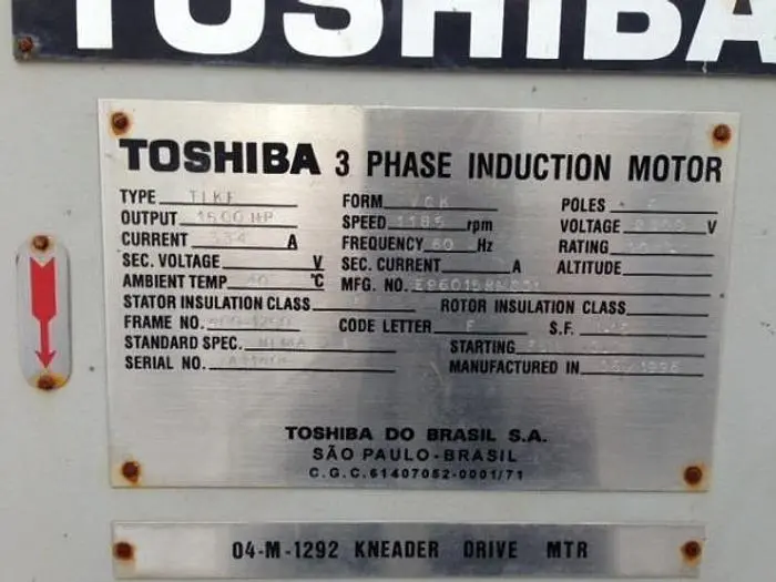 Toshiba 1500 HP Motor