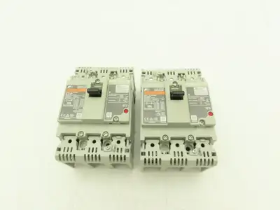 Fuji BW50RAGU3P010 3-Pole Auto Circuit Breaker 10A 500V 3Ph Molded Case Lot of 2