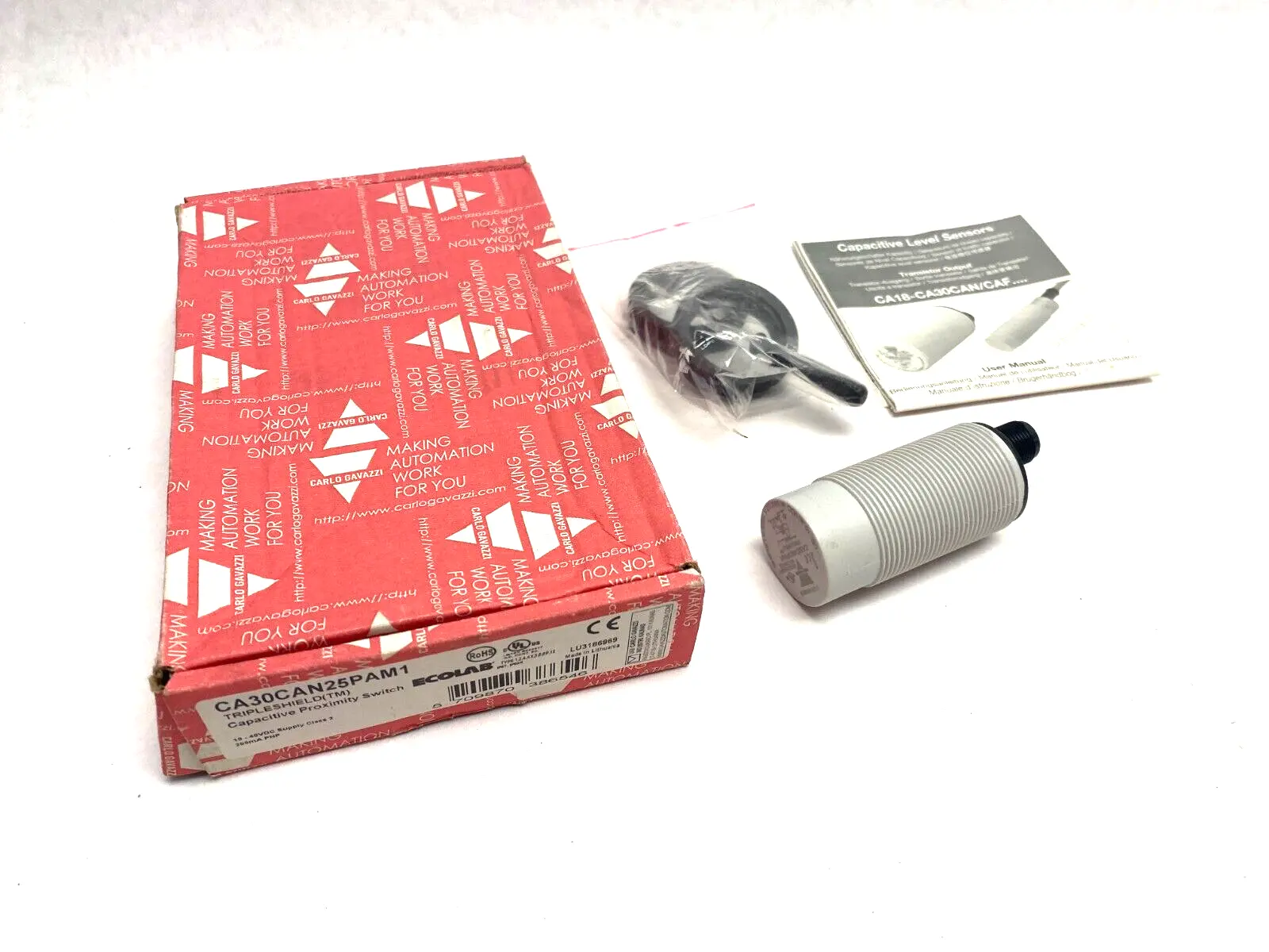 CA30CAN25PAM1 | Carlo Gavazzi  TripleShield Capacitive Proximity Switch Switch - New – Open box