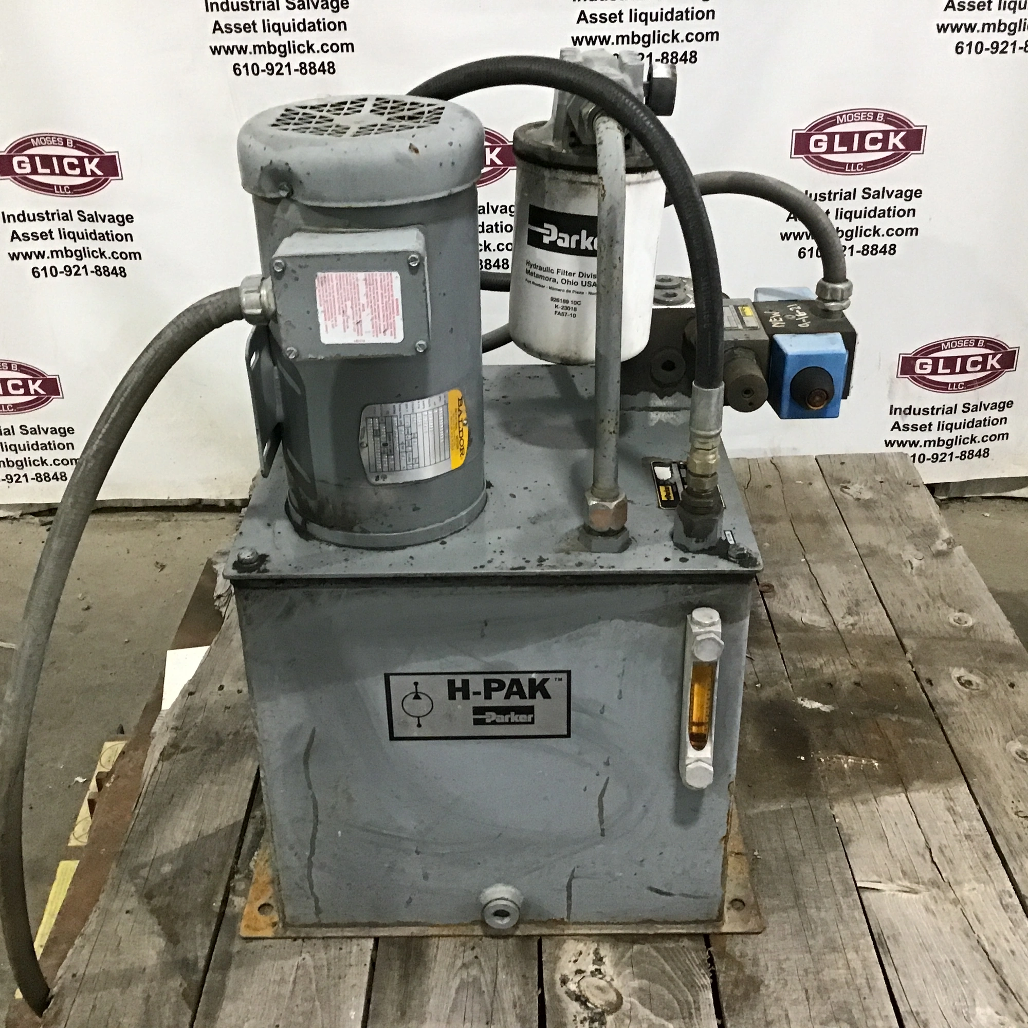Parker H-PAK H12.3KS5W2PV/10 Hydraulic Power Unit Tank 10 Gal 2.3 GPM 2010 PSI