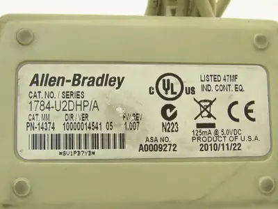 Allen Bradley 1784-U2DHP/A USB-to-Data Highway Plus 8-Pin DIN Cable FW/REV 1.007