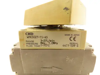CKD Fluerex WFK5027-15-A5 Karman Vortex Flow Meter Sensor 3-27L/min 1/2"  *Read*