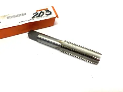 USED BRUBAKER TOOL STRAIGHT FLUTE PLUG TAP 5/8-11 NC H3 4FL HSS