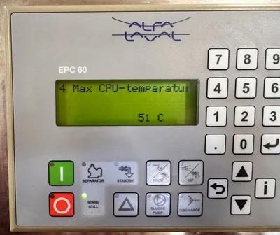 Alfa-Laval LAPX 404 SGP-31G/GC CLARA 20 HF clarifier skid, 316L SS.