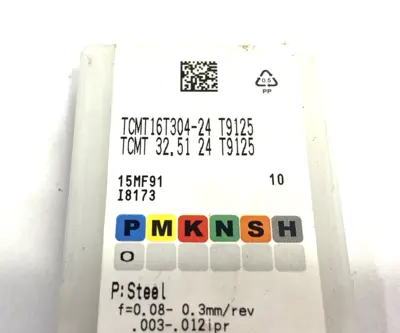 | Tungaloy TCMT16T304-24 T9125 Triangular Turning Insert 6865100 PKG OF 5 - New – Open box