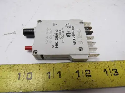 Allen Bradley 1492-GHA012 Ser. A Miniature Circuit Breaker 250V 1.2A