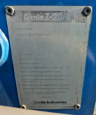 USED 1997 GENIE Z20/8N