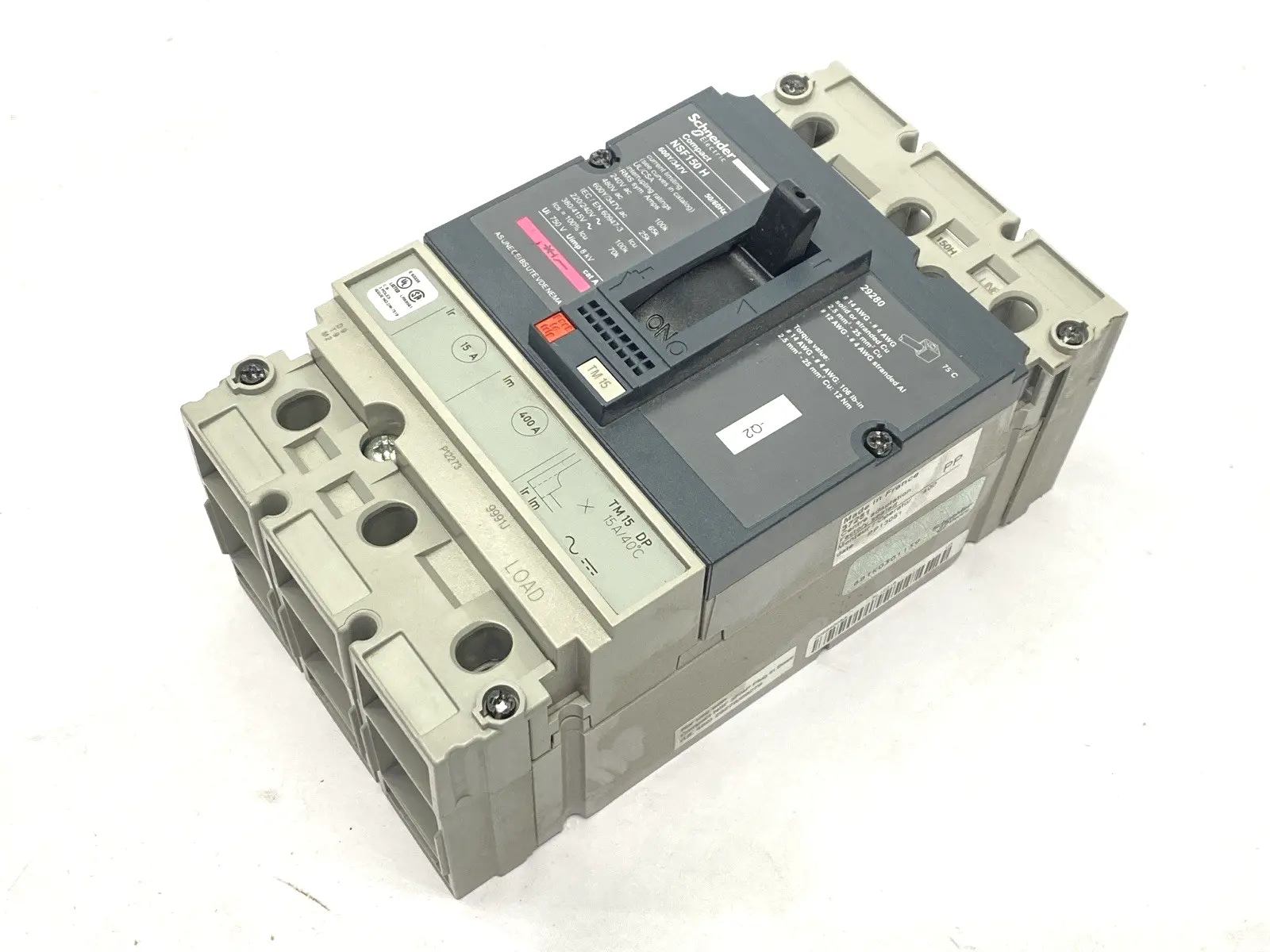 Used Schneider Electric Circuit Breaker 3-Pole 15A 600V 37251 Circuit Breakers Michigan US | Maverick Industrial Sales #1398715