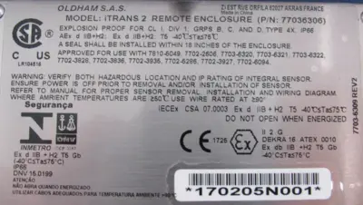 NEW OLDHAM 77036306 ITRANS 2 REMOTE ENCLOSURE 7703-6306