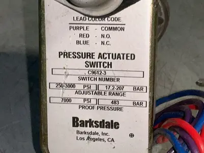 Used BARKSDALE C96123 Pressure Switches Ohio US | HGR 24 #1474827