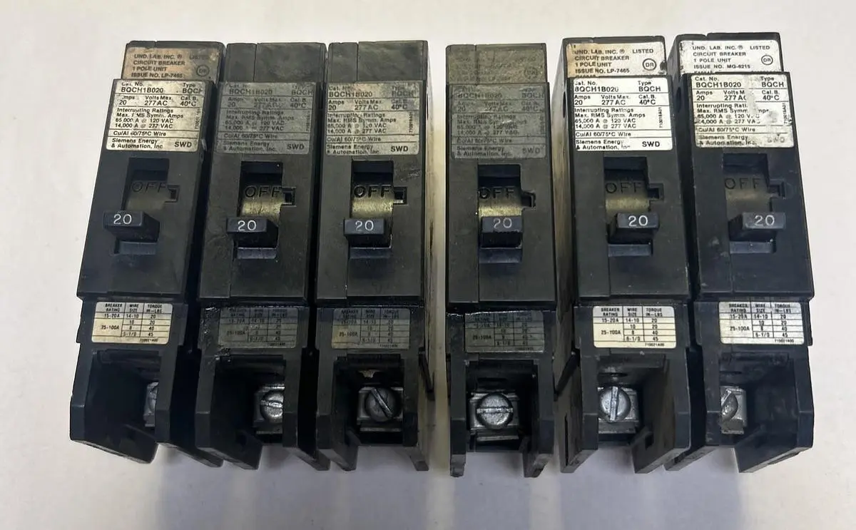 Used SIEMENS BQCH1B020 Miscellaneous Equipment (Electrical & Power) | Surplus Asset Holdings #1200465
