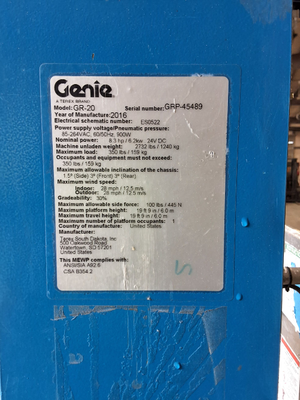 Used 2016 Genie GR-20 Manlifts North Carolina US | Stack Equipment #1271271