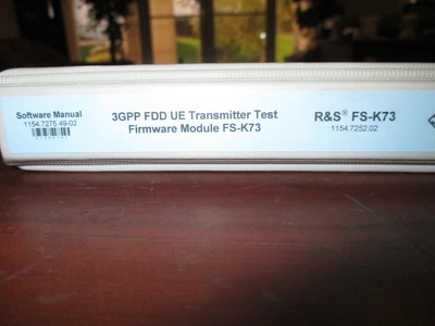 3GPP FDD UE TRANSMITTER TEST R&S FS-K73 FIRMWARE MODULE SOFTWARE MANUAL