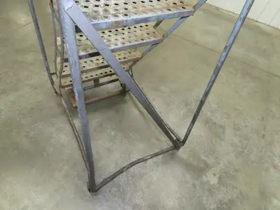 Cotterman 933701 Rolling Ladder 5 Step 10" Work Platform 50" Top Step 450lbs
