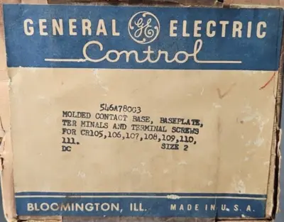 General Electric 546A780G3 Molded Contact Base Baseplat. Loc 4D32