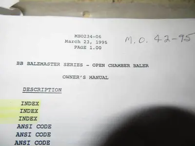 1995 BALEMASTER BB Series Other Machinery, Baler | Mark One Machinery (10)