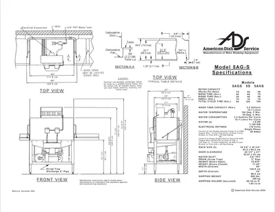 Used AMERICAN DISH SERVICE _UNKNOWN_ Dishwashers Pennsylvania US | MS Restaurant and Equipment Sales #1265458