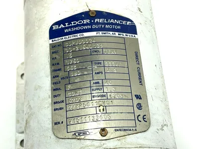 CDPWD3326, 20Q50R56 | Baldor Tigear CDPWD3326 Washdown Duty Motor w/ Gear Reducer 20Q50R56 - For parts or not working