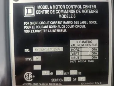 USED SQUARE D MODEL 6