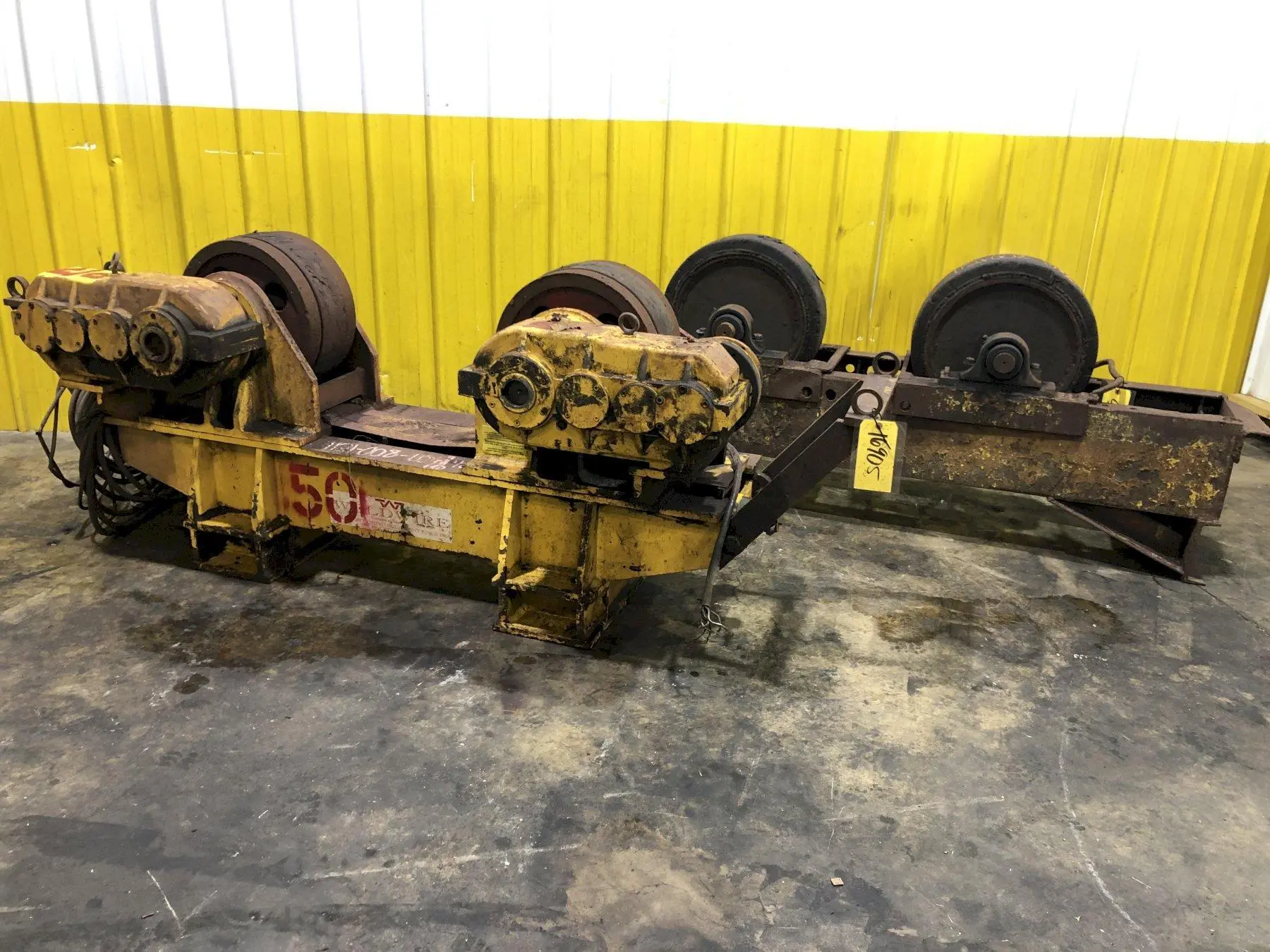 60 TON WELDWIRE MODEL #WER-60  POWERED TANK TURNING ROLLS WITH IDLER: STOCK #16905