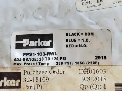 NEW 2015 PARKER PPS1-1C3-RWL