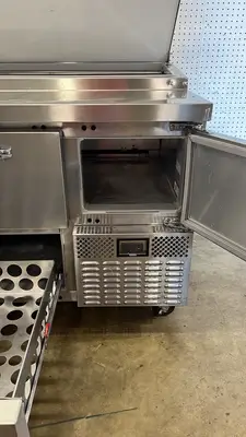Used Continental Used 2023 93" Continental PA93N-D Pizza Prep Table w/ Refrigerated Base, 115v - STS Food Prep Tables Illinois US | Falcon Restaurant Supply #1373509