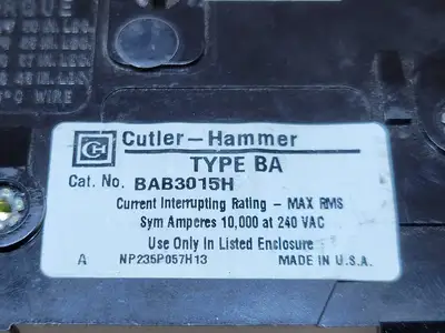 USED CUTLER-HAMMER BAB3015H