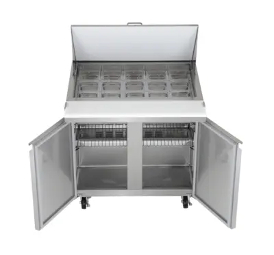Magic Chef 7.6 CU. FT. MEGA TOP SANDWICH/SALAD PREP COMMERCIAL FREEZERLESS REFRIGERATOR IN STAINLESS STEEL