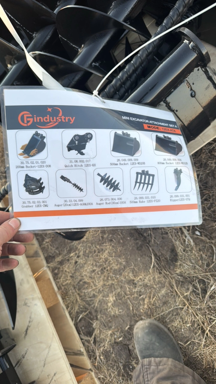 Mini Excavator Attachment	AGT	2026	Unused	12EX-ATA