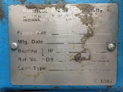 Peerless Pump model 8196 size 1x1.5x8 with base and motor