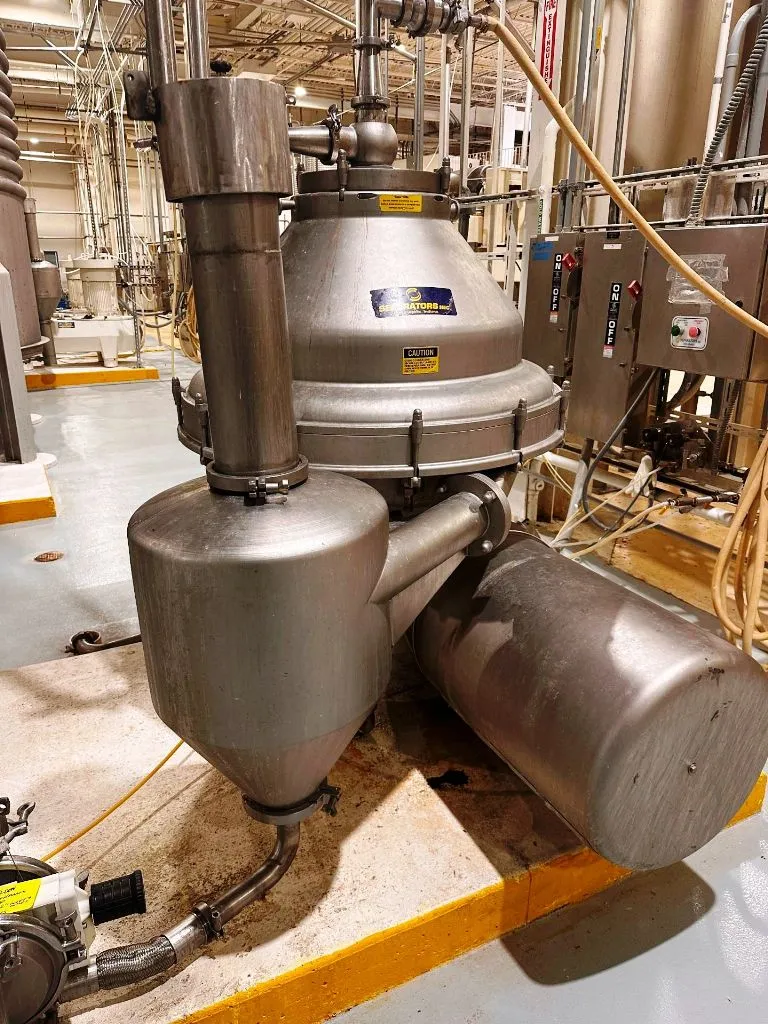 Alfa-Laval MRPX 417 TGV-74C warm milk separator, 316SS.