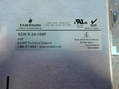 Used EMERSON INDUSTRIAL AUTOMATION SDN 524100P DIN Rail Power Supplies Ohio US | HGR 24 #1064908