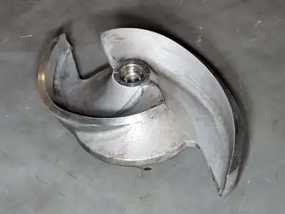 Pump Impeller, 6x8-18, 2 Vane, 316SS, 53106-1