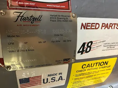 New | in-Stock HARTZELL HARTZELL,A35-166-E-FGFCJ3 HVAC Parts and Equipment Ohio US | Surplus Asset Holdings #1208878
