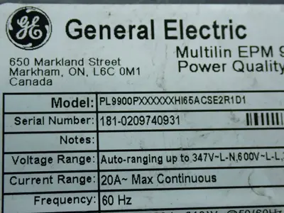 USED GENERAL ELECTRIC PL9900PXXXXXXHI65ACSE2R1D1