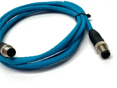 Used Lumberg Automation Double End Connector Cable M12 4-Pin 900004056 Cable & Wire Michigan US | Maverick Industrial Sales #1391252