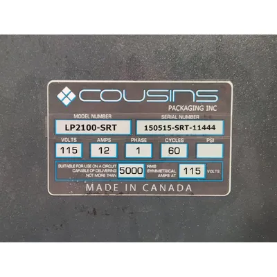 USED COUSINS PACKAGING INC. LP2100-SRT