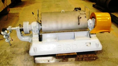 Bird 18 x 28 solid bowl decanter centrifuge, 316SS.