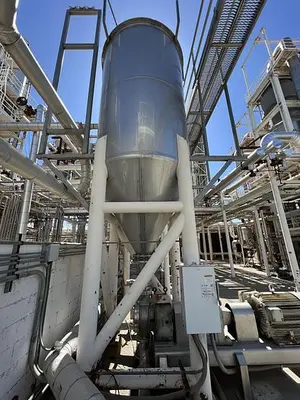 Tank, 2,500 Gallon, Stainless Steel, 6'x15', Cone #S745048