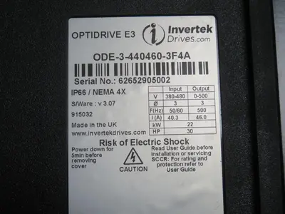 Used _UNKNOWN_ ODE-3-440460-3F4A AC Drive Control Module Texas US | Aucto #1307022
