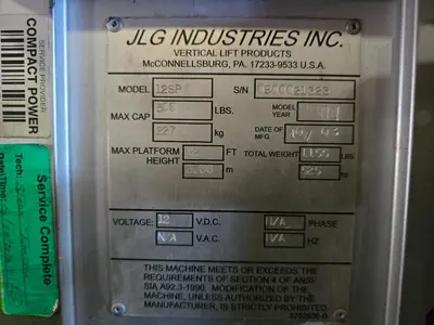 Used _UNKNOWN_ _UNKNOWN_ Vertical Mast Lifts Ohio US | Myron Bowling Auctioneers Inc #1504475