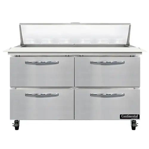 Continental SW48N12C-D 48" Sandwich/salad Prep Table W/ Refrigerated Base, 115v