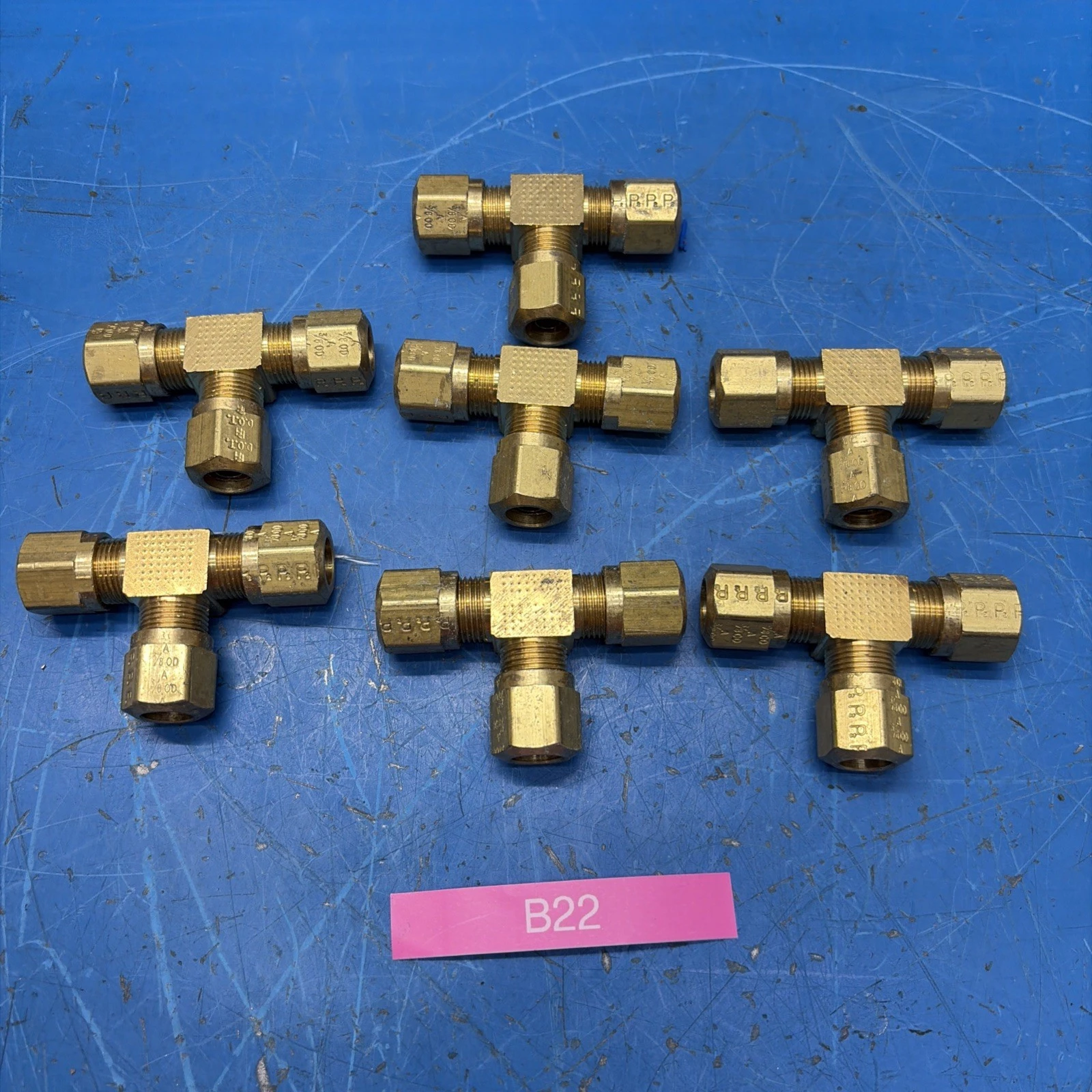 (7) Brass Tee Fittings 3/8 OD NNB Fast 🇺🇸 Shipping + Warranty