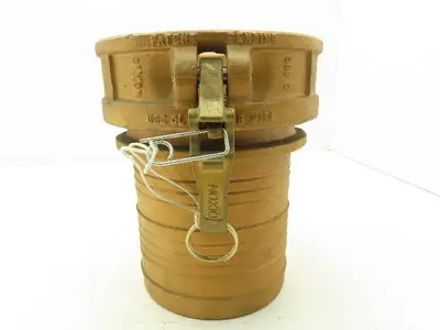 Dixon 600-C-BR Brass Camlock Cam & Groove 6" Female C Coupler x Hose Barb Shank
