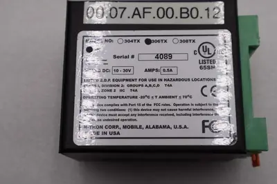 N-TRON 306TX 6 PORT INDUSTRIAL ETHERNET SWITCH 10/100 BASE 10-30VDC 0.5A #L-608