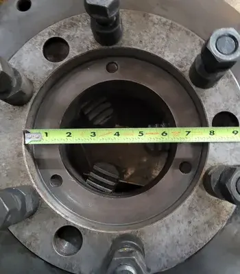 3 JAW CHUCK, LATHE, 15.75IN DIAMETER, 5-1/4IN THROUGH HOLE